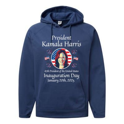 President Kamala Harris Inauguration 2025 Memorabilia Gift Performance Fleece Hoodie