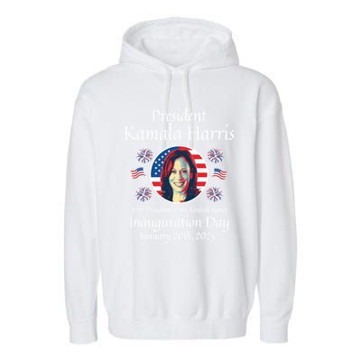 President Kamala Harris Inauguration 2025 Memorabilia Gift Garment-Dyed Fleece Hoodie