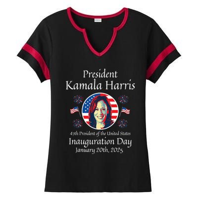 President Kamala Harris Inauguration 2025 Ladies Halftime Notch Neck Tee