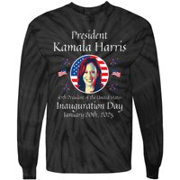 President Kamala Harris Inauguration 2025 Tie-Dye Long Sleeve Shirt