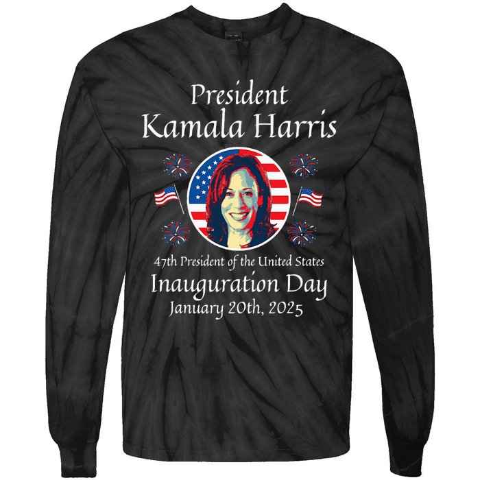 President Kamala Harris Inauguration 2025 Tie-Dye Long Sleeve Shirt