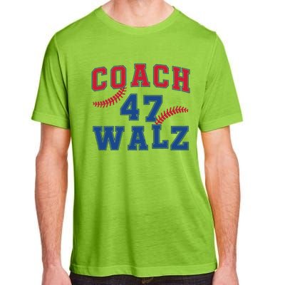 President Kamala Harris Funny Baseball Style Coach 47 Walz Adult ChromaSoft Performance T-Shirt