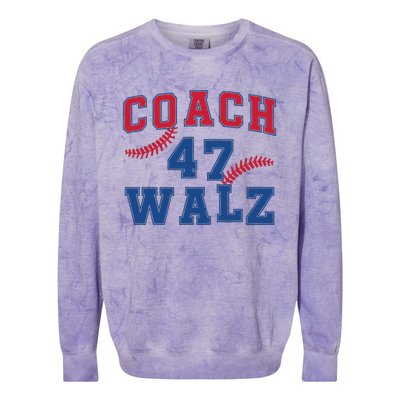 President Kamala Harris Funny Baseball Style Coach 47 Walz Colorblast Crewneck Sweatshirt