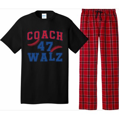 President Kamala Harris Funny Baseball Style Coach 47 Walz Pajama Set