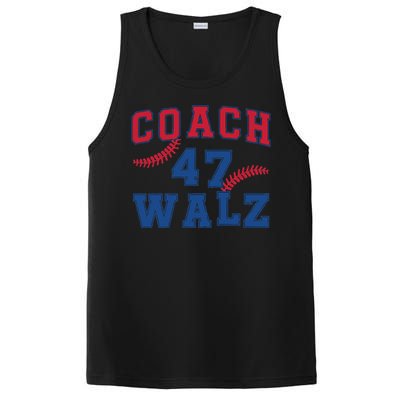 President Kamala Harris Funny Baseball Style Coach 47 Walz PosiCharge Competitor Tank