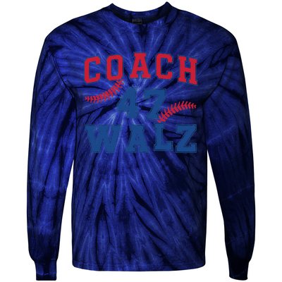 President Kamala Harris Funny Baseball Style Coach 47 Walz Tie-Dye Long Sleeve Shirt