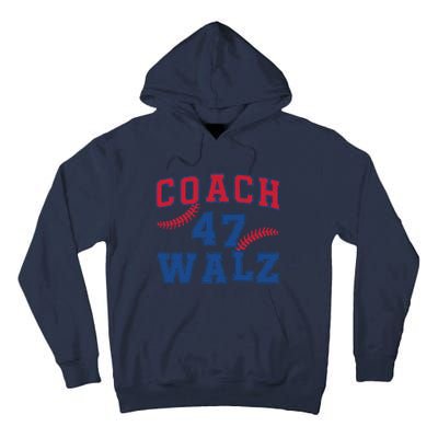 President Kamala Harris Funny Baseball Style Coach 47 Walz Tall Hoodie