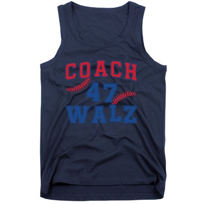 President Kamala Harris Funny Baseball Style Coach 47 Walz Tank Top