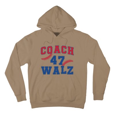 President Kamala Harris Funny Baseball Style Coach 47 Walz Hoodie