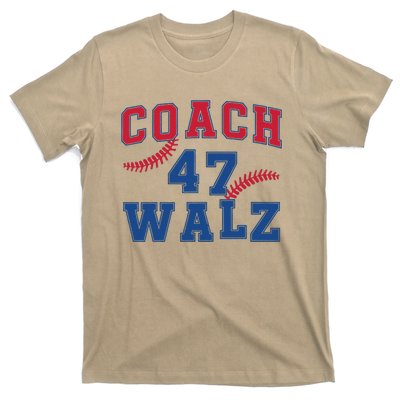 President Kamala Harris Funny Baseball Style Coach 47 Walz T-Shirt