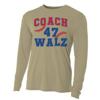 President Kamala Harris Funny Baseball Style Coach 47 Walz Cooling Performance Long Sleeve Crew