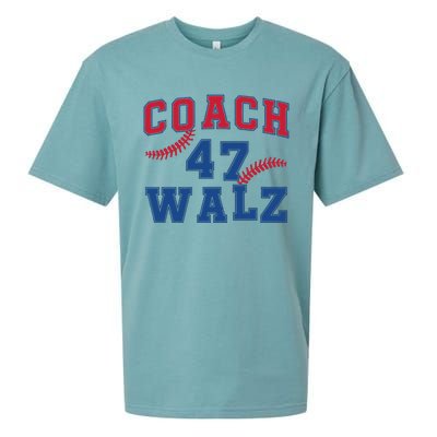 President Kamala Harris Funny Baseball Style Coach 47 Walz Sueded Cloud Jersey T-Shirt