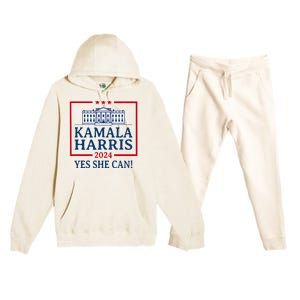 Pro Kamala Harris Yes She Can Kamala Harris 2024 President Premium Hooded Sweatsuit Set