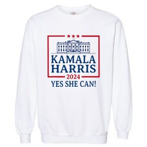 Pro Kamala Harris Yes She Can Kamala Harris 2024 President Garment-Dyed Sweatshirt