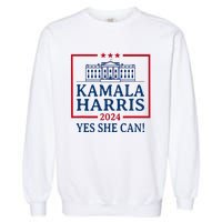 Pro Kamala Harris Yes She Can Kamala Harris 2024 President Garment-Dyed Sweatshirt