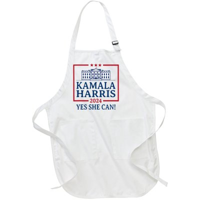 Pro Kamala Harris Yes She Can Kamala Harris 2024 President Full-Length Apron With Pockets