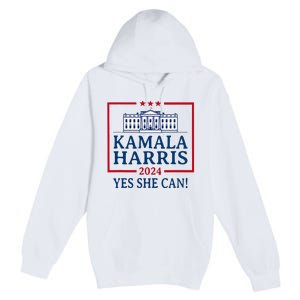 Pro Kamala Harris Yes She Can Kamala Harris 2024 President Premium Pullover Hoodie