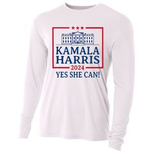 Pro Kamala Harris Yes She Can Kamala Harris 2024 President Cooling Performance Long Sleeve Crew