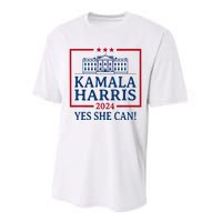 Pro Kamala Harris Yes She Can Kamala Harris 2024 President Performance Sprint T-Shirt