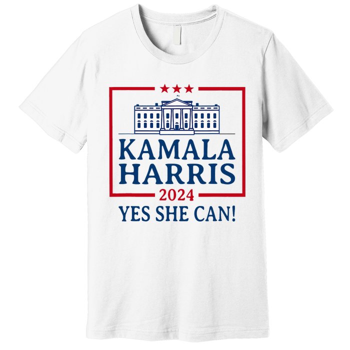 Pro Kamala Harris Yes She Can Kamala Harris 2024 President Premium T-Shirt