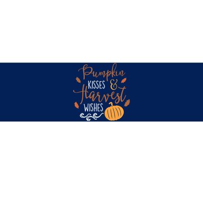 Pumpkin Kisses Harvest Wishes Bumper Sticker