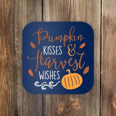 Pumpkin Kisses Harvest Wishes Coaster