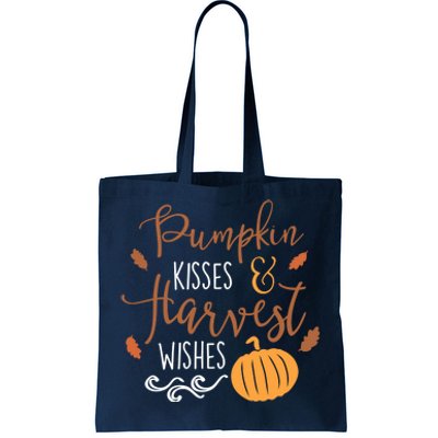 Pumpkin Kisses Harvest Wishes Tote Bag