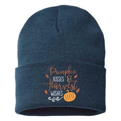 Pumpkin Kisses Harvest Wishes Sustainable Knit Beanie