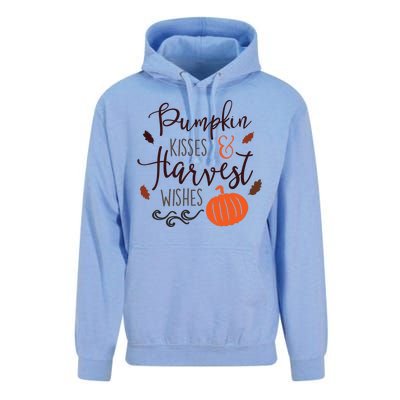 Pumpkin Kisses Harvest Wishes Unisex Surf Hoodie