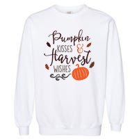 Pumpkin Kisses Harvest Wishes Garment-Dyed Sweatshirt