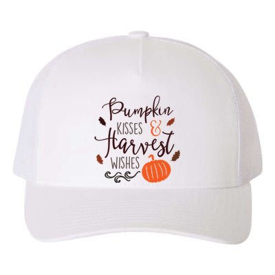 Pumpkin Kisses Harvest Wishes Yupoong Adult 5-Panel Trucker Hat