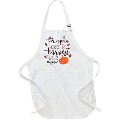 Pumpkin Kisses Harvest Wishes Full-Length Apron With Pockets