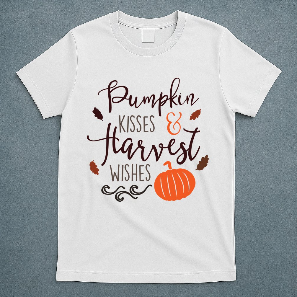 Pumpkin Kisses Harvest Wishes T-Shirt