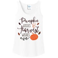 Pumpkin Kisses Harvest Wishes Ladies Essential Tank