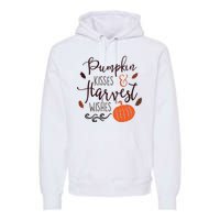 Pumpkin Kisses Harvest Wishes Premium Hoodie