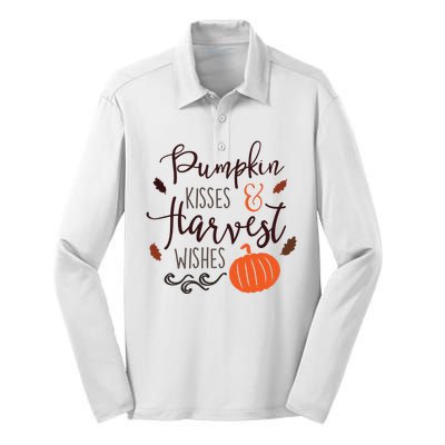 Pumpkin Kisses Harvest Wishes Silk Touch Performance Long Sleeve Polo