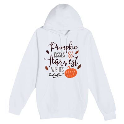 Pumpkin Kisses Harvest Wishes Premium Pullover Hoodie