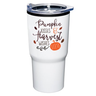 Pumpkin Kisses Harvest Wishes Tumbler