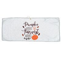 Pumpkin Kisses Harvest Wishes Large Microfiber Waffle Golf Towel