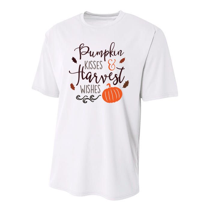 Pumpkin Kisses Harvest Wishes Youth Performance Sprint T-Shirt