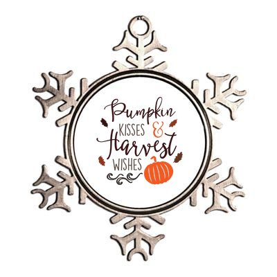 Pumpkin Kisses Harvest Wishes Metallic Star Ornament