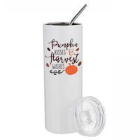 Pumpkin Kisses Harvest Wishes Stainless Steel Tumbler