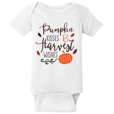 Pumpkin Kisses Harvest Wishes Baby Bodysuit