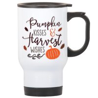 Pumpkin Kisses Harvest Wishes Stainless Steel Travel Mug