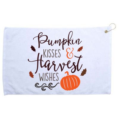 Pumpkin Kisses Harvest Wishes Grommeted Golf Towel