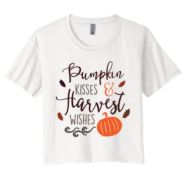 Pumpkin Kisses Harvest Wishes Crop Top