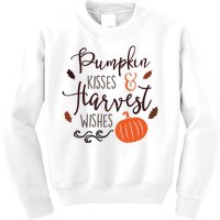 Pumpkin Kisses Harvest Wishes Kids Sweatshirt