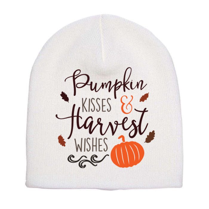 Pumpkin Kisses Harvest Wishes Short Acrylic Beanie