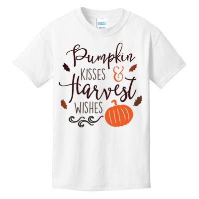 Pumpkin Kisses Harvest Wishes Kids T-Shirt