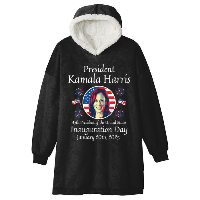 President Kamala Harris Inauguration 2025 Memorabilia Hooded Wearable Blanket